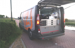 TV-scherm tijdens EK-wedstrijd op zwart.